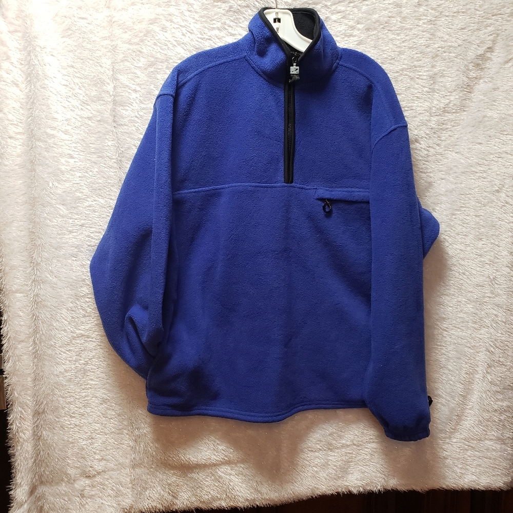 Prospirit Blue Half Zip Fleece Sweater